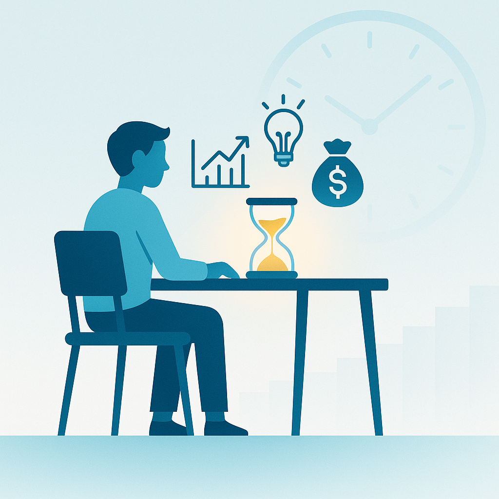 The ROI of Habits - time and compounding illustration